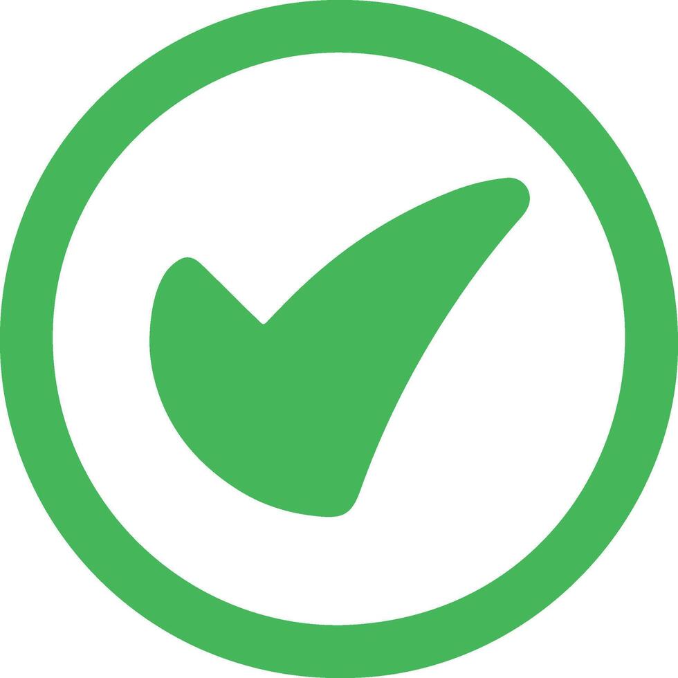 Green check mark and red cross icon set. Circle and square. Tick symbol in green color. vector