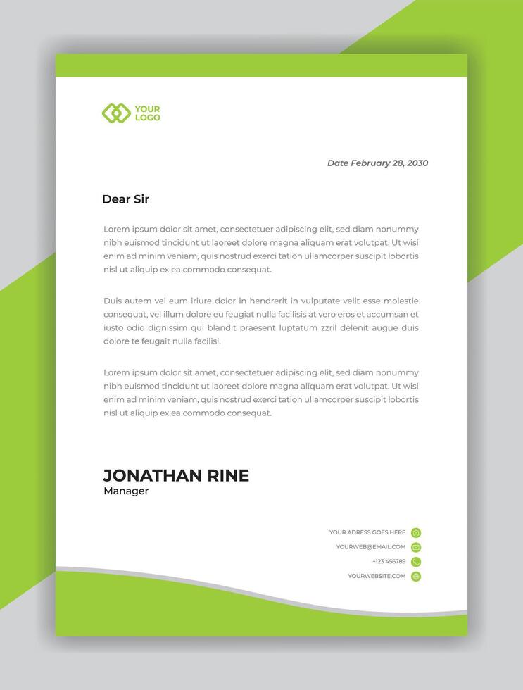 Modern business and corporate letterhead template design vector