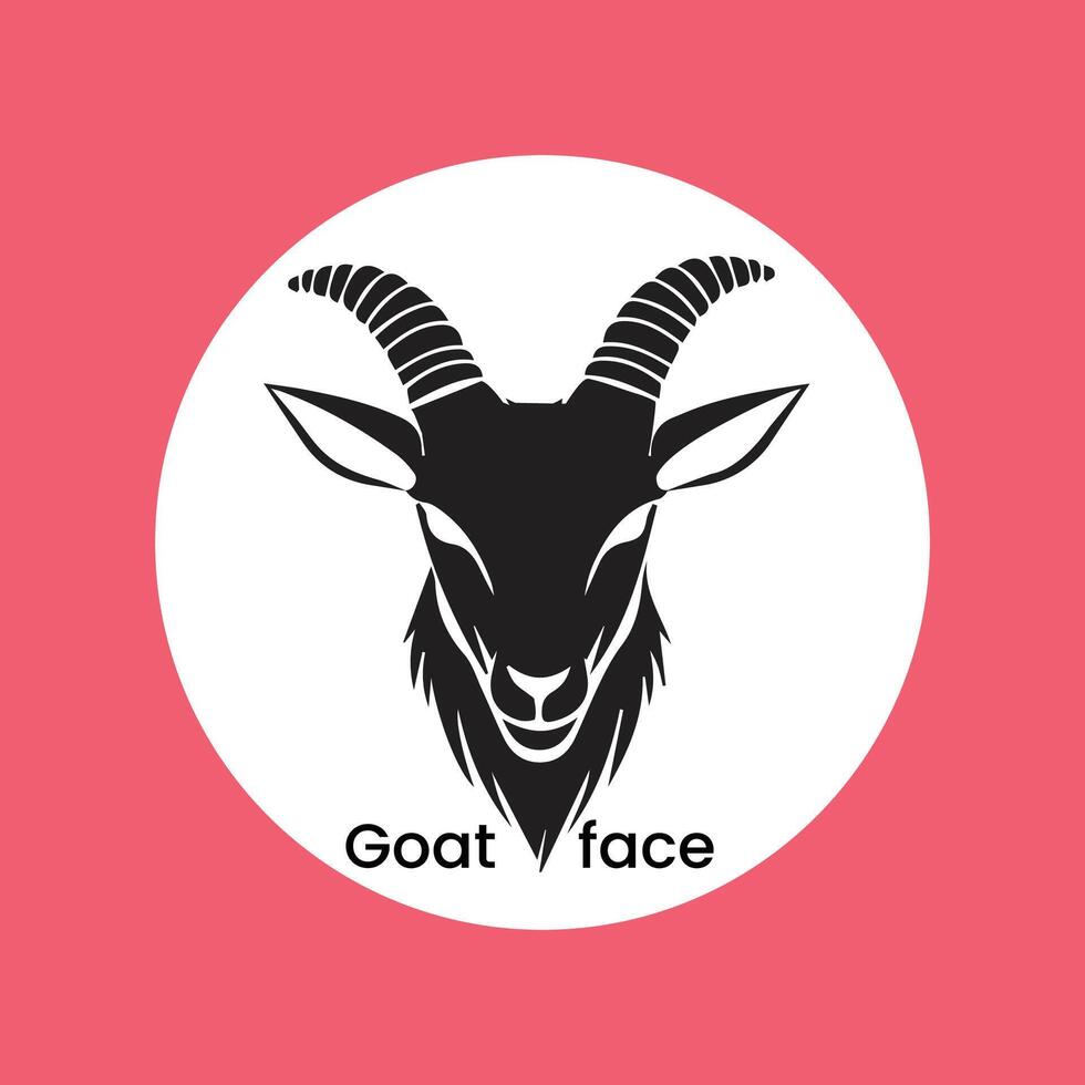 goat logo flat design vector