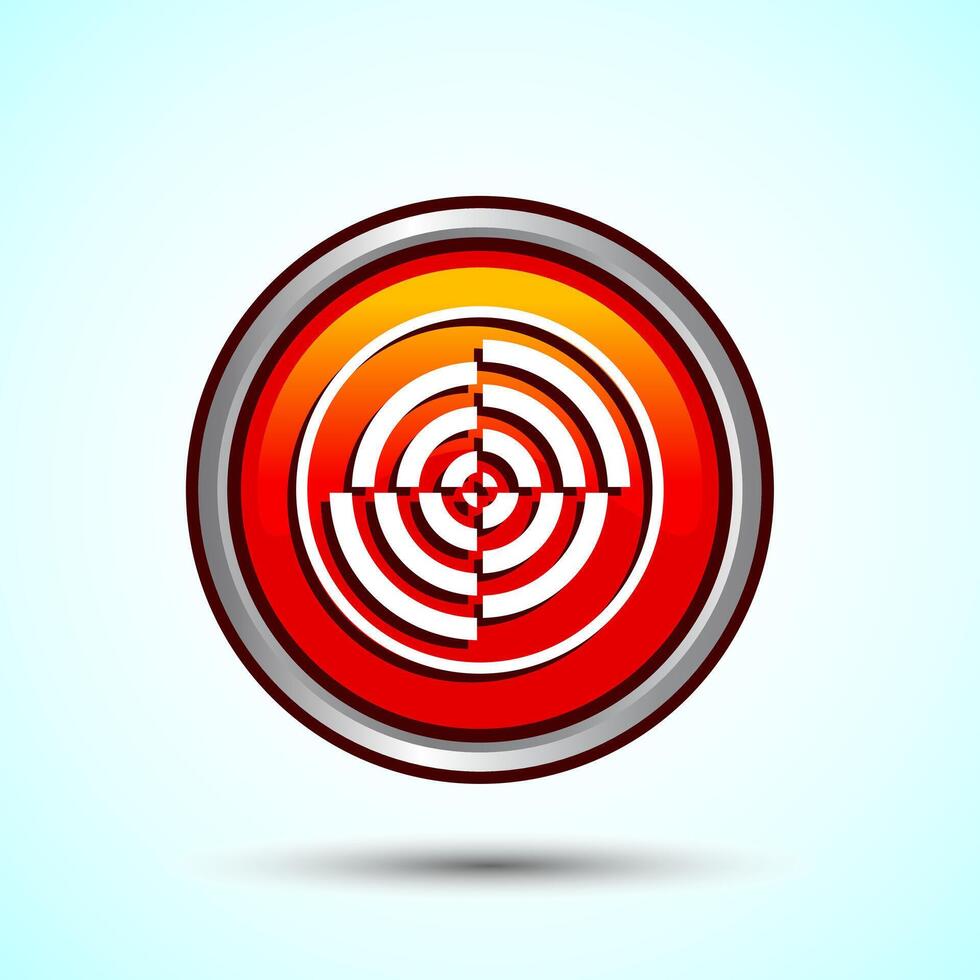 WIFI Icon Design Illustration, Internet Connection Symbol, Wireless and WIFI Sign, Orange Color Round Button Design vector