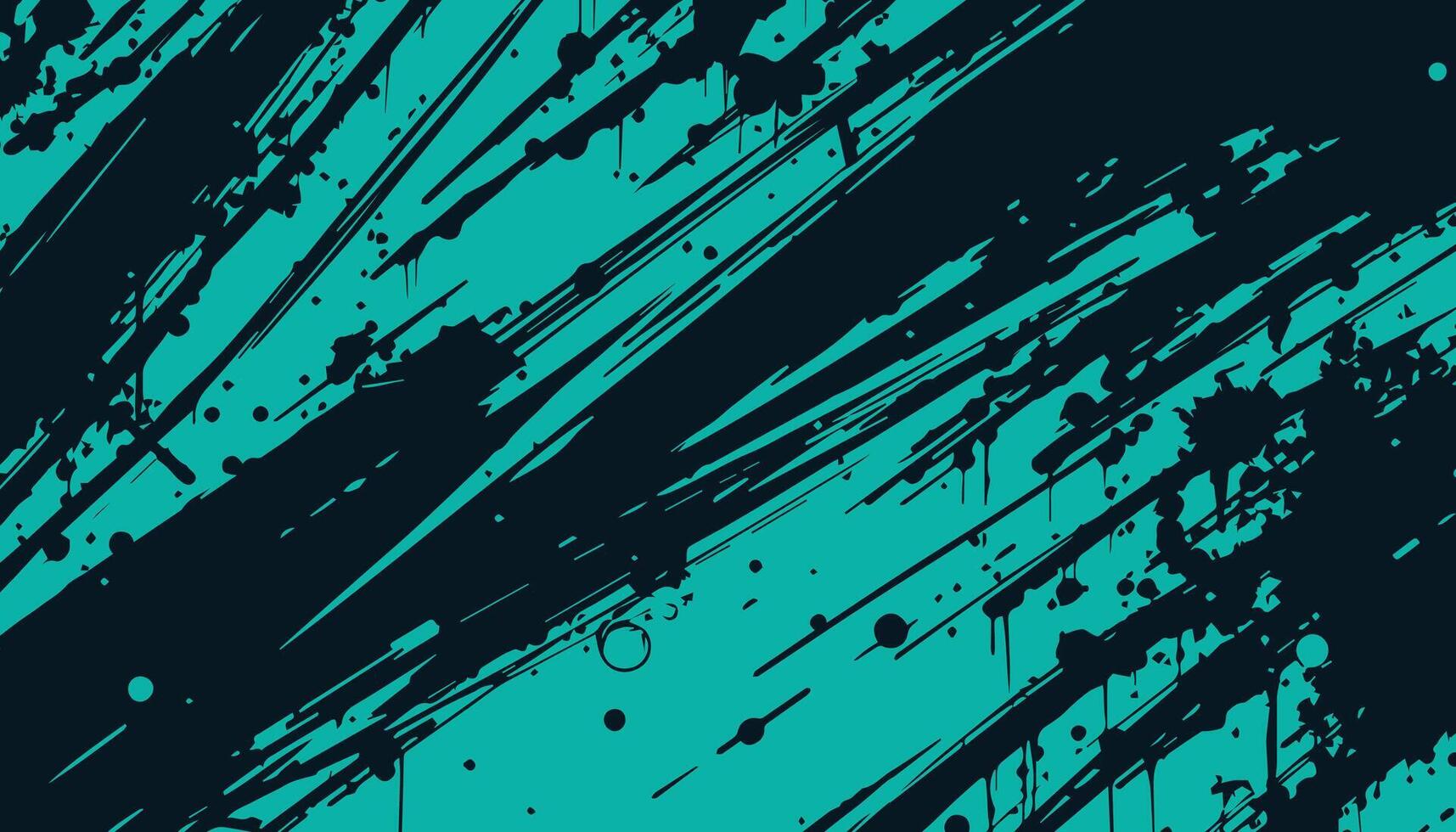 Abstract teal and navy blue distressed grunge background vector