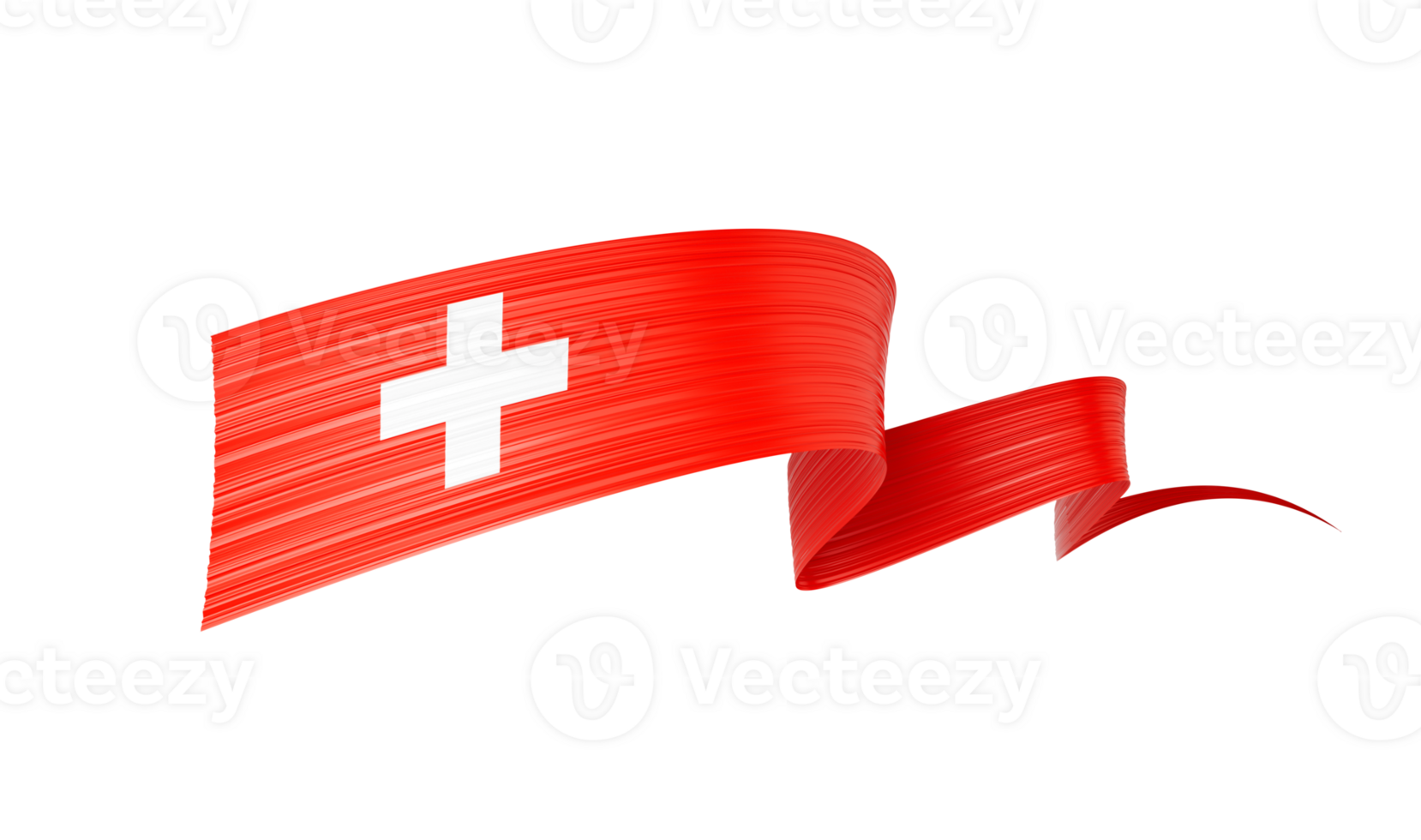 3d Flag Of Switzerland 3d Wavy Shiny Switzerland Ribbon 3d Illustration png