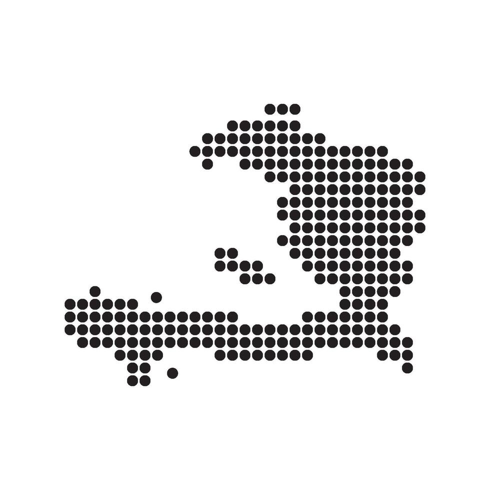A black and white dotted map of the island of cuba vector