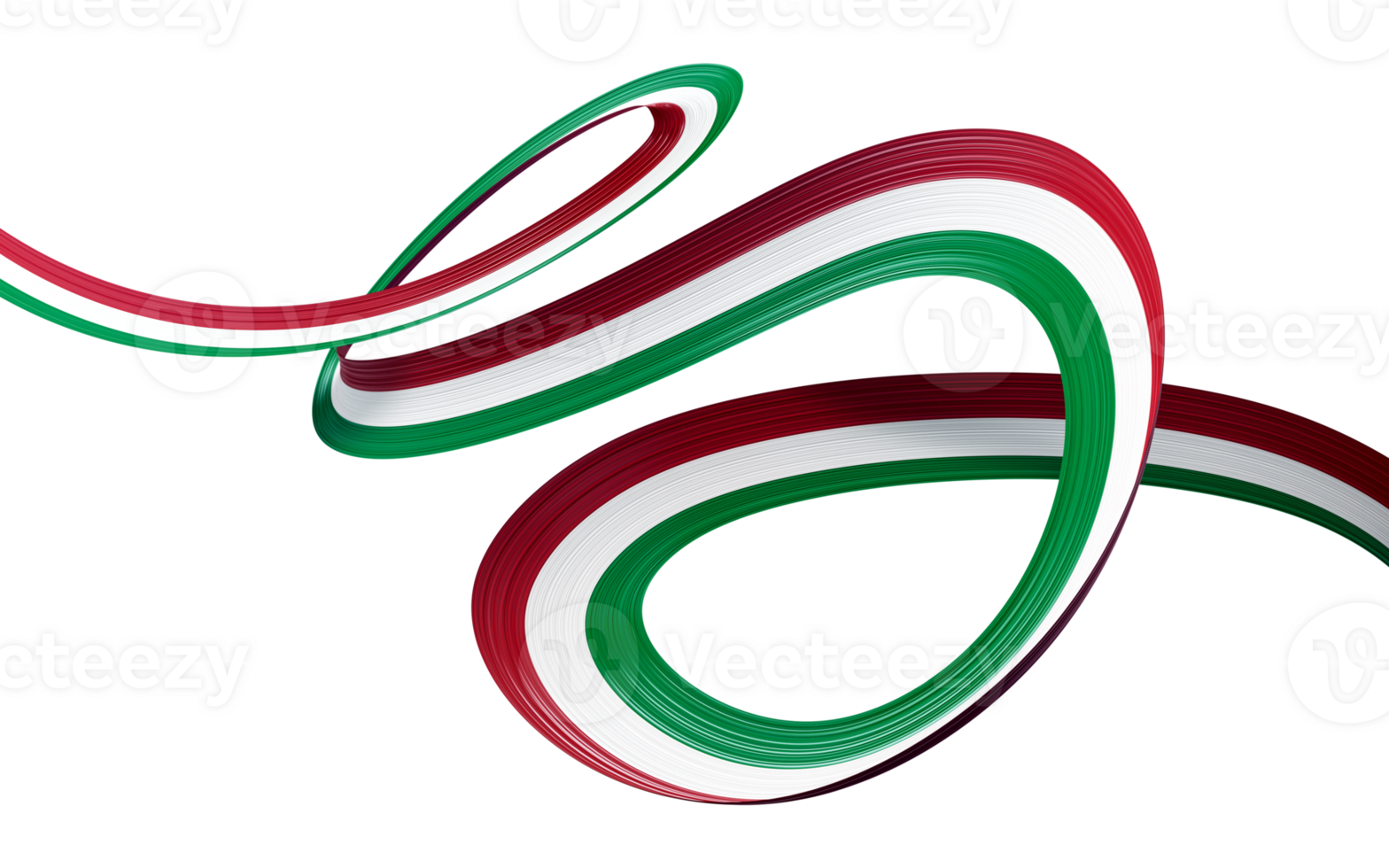 3d Flag Of Italy 3d Waving Ribbon Flag, 3d illustration png