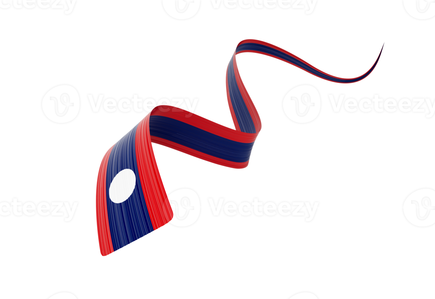 3d Flag Of Laos 3d Shiny Waving Laos Ribbon Flag 3d Illustration png
