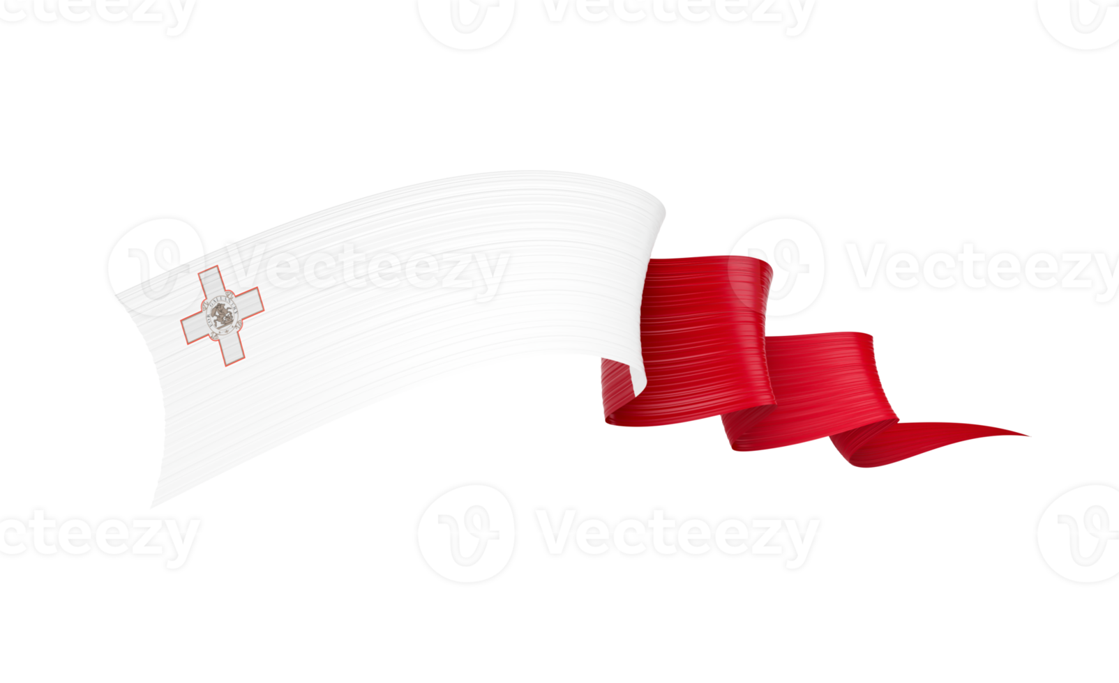 3d Flag Of Malta 3d Shiny Waving Twisted Ribbon Flag 3d Illustration png