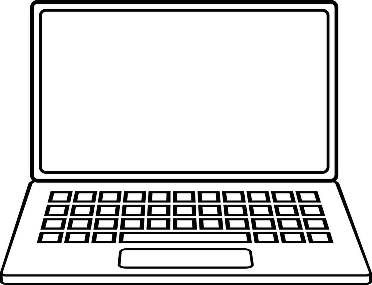 Laptop, Computer Simple Line Icon vector