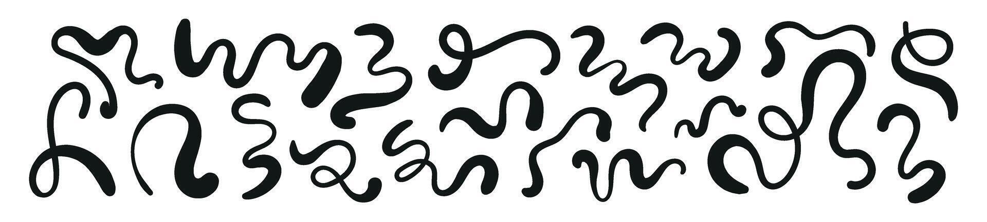 Wavy, fluid pattern with organic shapes. Groovy doodle liquid design. Flat illustration isolated on white background. vector