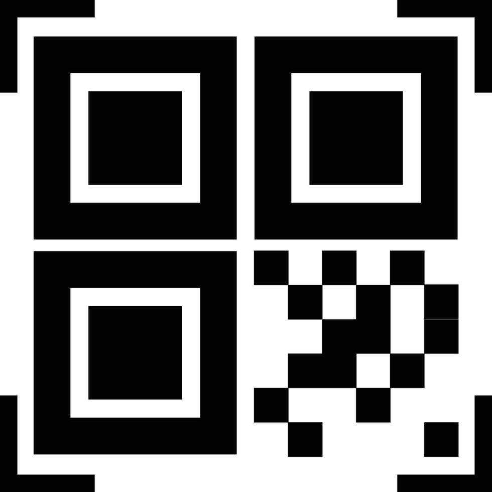 QR Scan Code Icon Symbol vector
