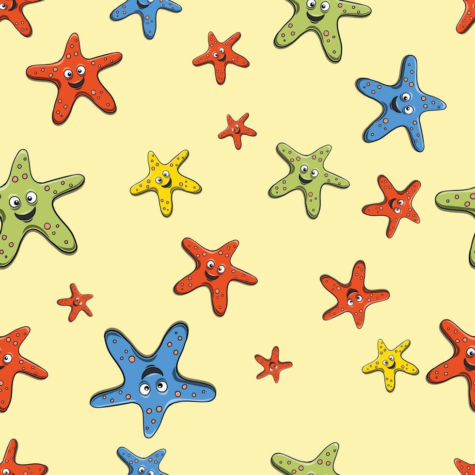 Starfish color pattern vector