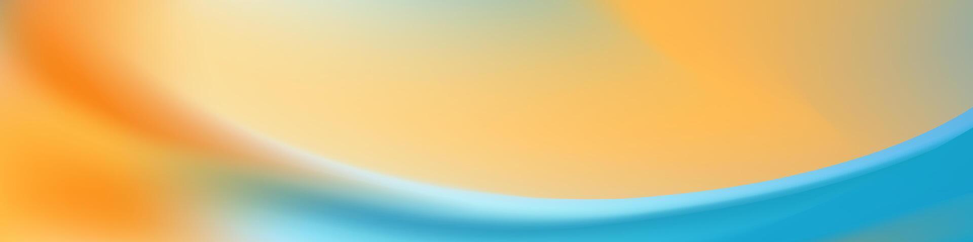 Warm and vibrant abstract banner with a flowing orange and blue wave. vector