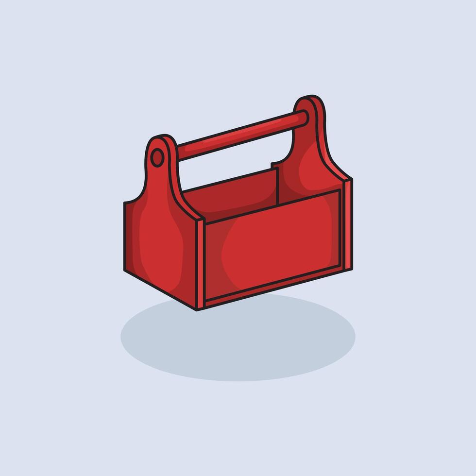 Tool Box Cartoon design illustration and icon for website, digital and print vector