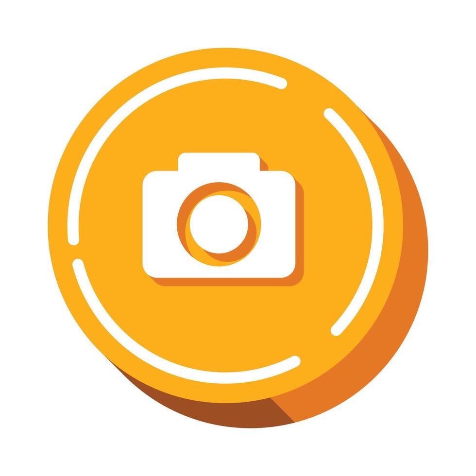 Camera 3d icon isolated on white background vector