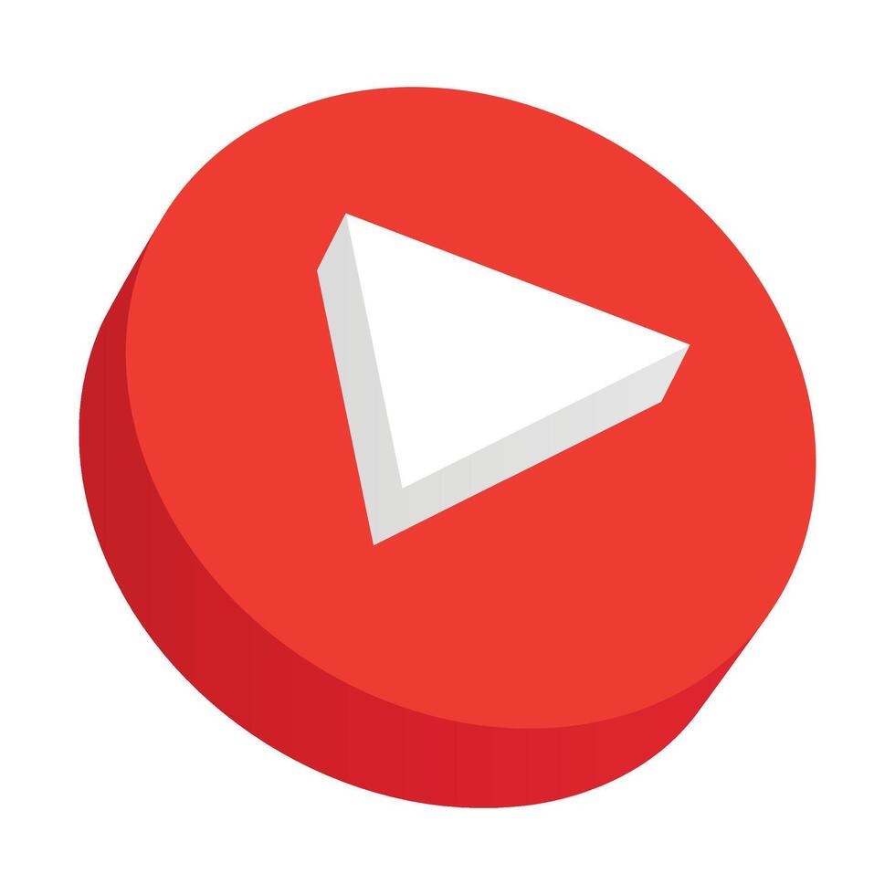 Play button icon isolated on white background vector