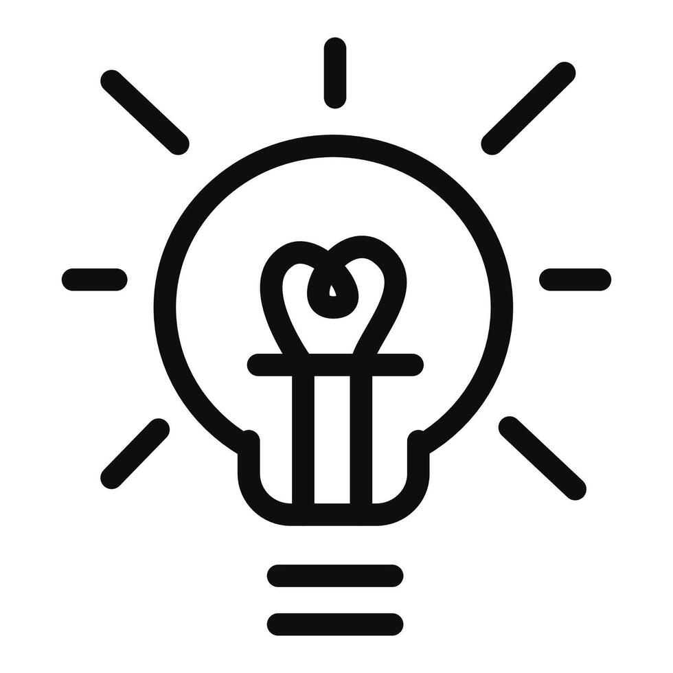 Light Bulb line icon isolated on white background vector