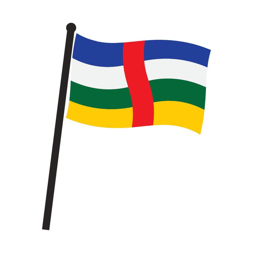 central african republic flag icon vector