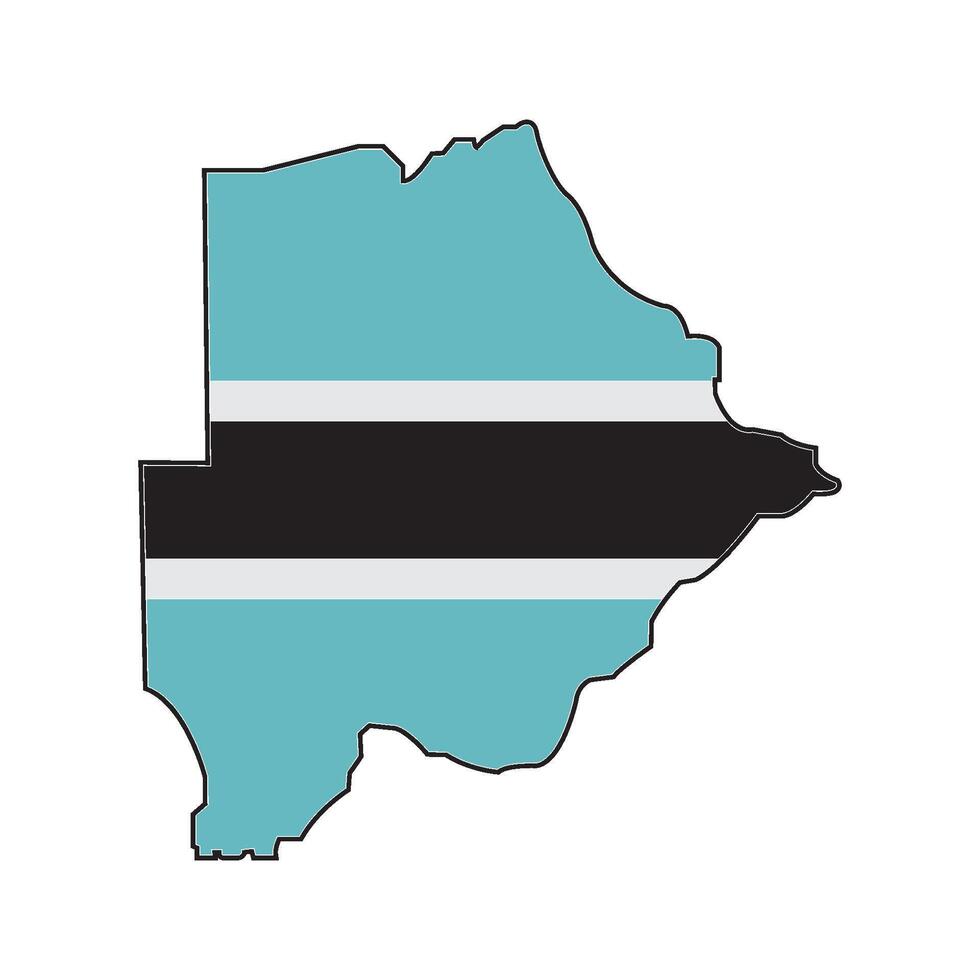botswana map icon vector