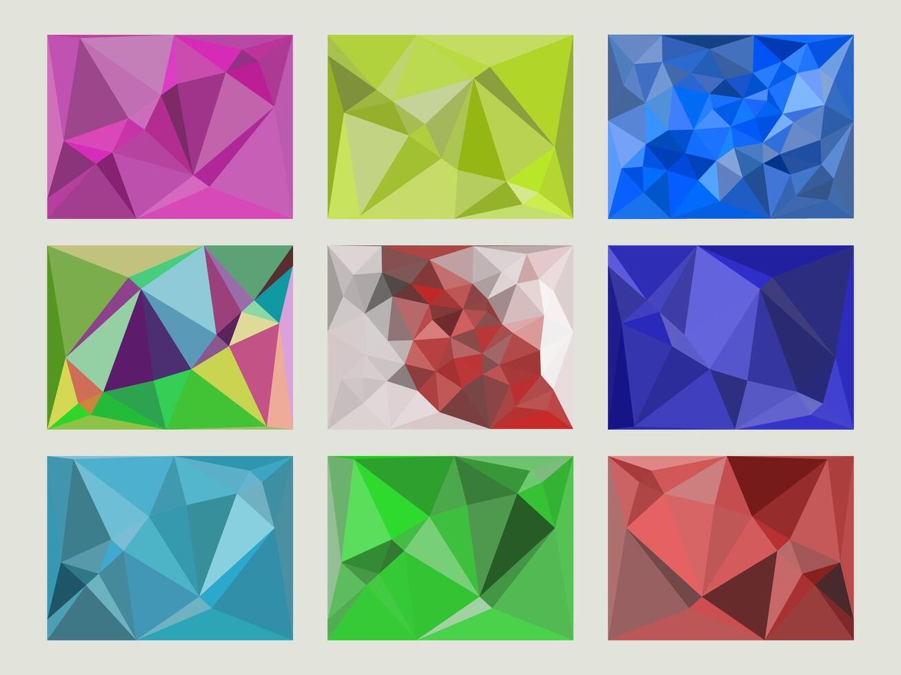 Set of Polygonal Mosaic Background, Creative Design Templates. Abstract Background from Triangles vector