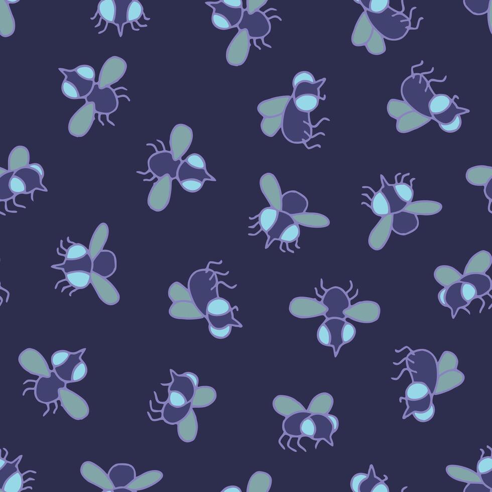 Bunch of Fly Seamless Pattern illustration Design vector
