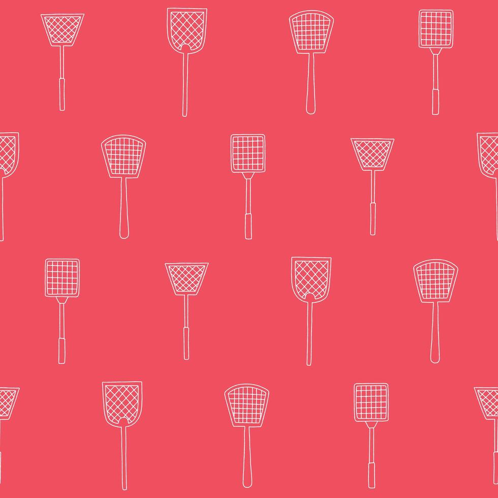 Outline Collection of Swatter Seamless Pattern illustration Design vector