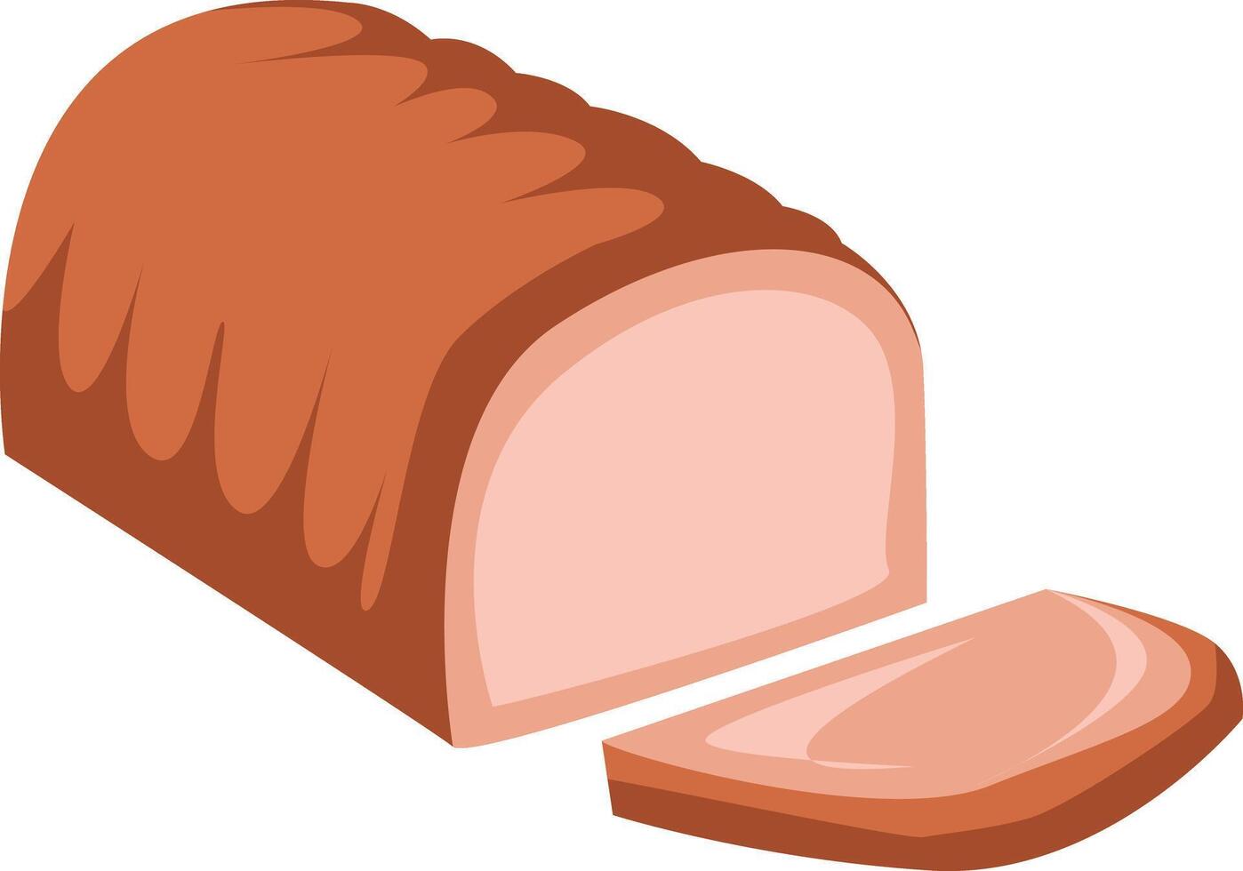 Delicious Meatloaf Slice Illustration for Recipes vector
