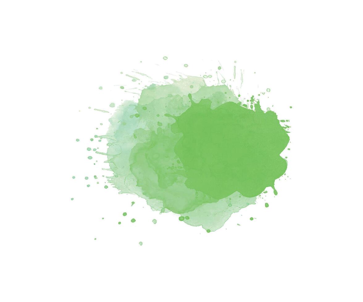 Abstract Green Watercolor Splash vector