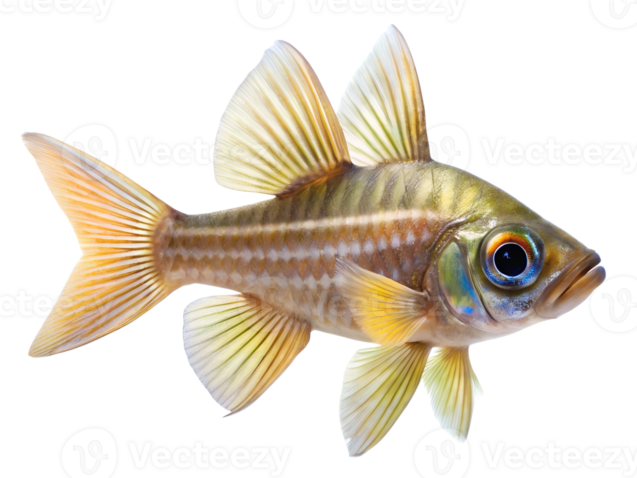 Cardinalfish swiming isolated on a transparent background png