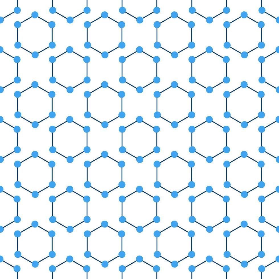 Chemical pattern with benzene cols. Infinite texture for chemistry, ecology, biotechnology vector