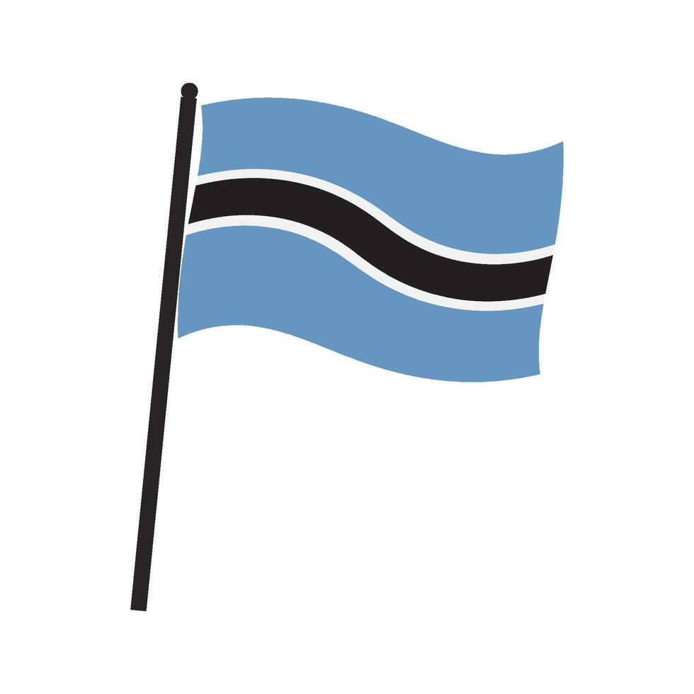botswana flag icon vector