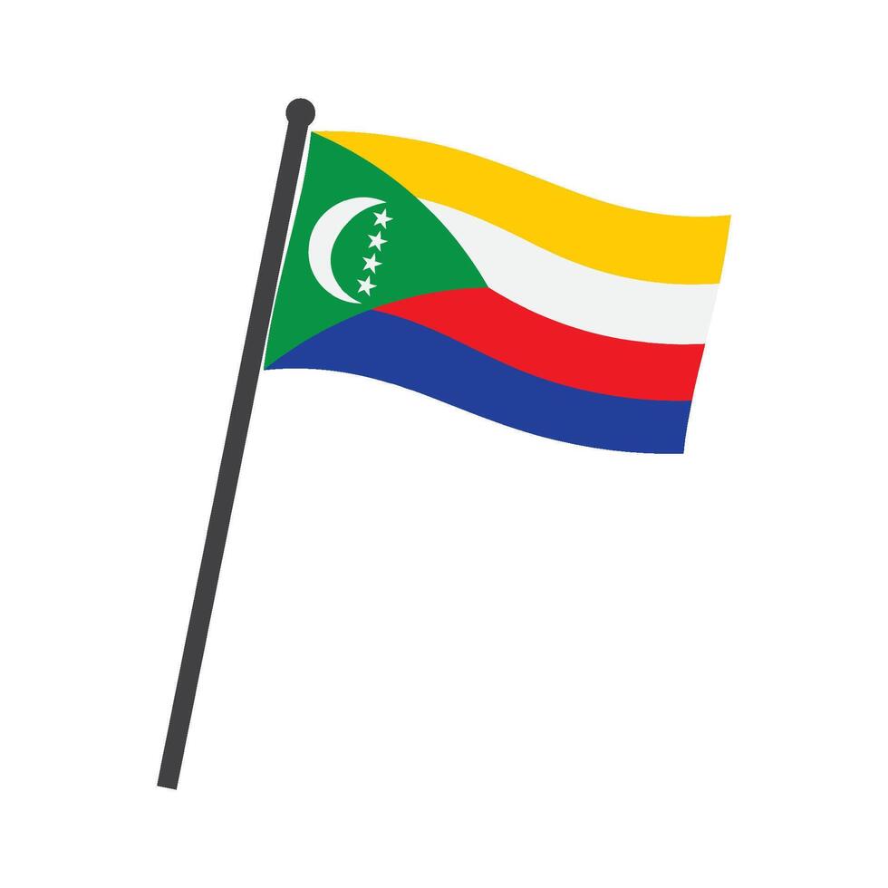 Comoros flag icon vector