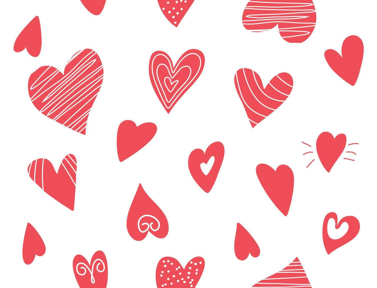 Set of scribble hearts style. Doodle seamless pattern. Isolated. Hand drawn. Elements, figures for scrap booking design. Holiday, wedding, birthday. Icons. Collection. Silhouette. Flat. Ink vector