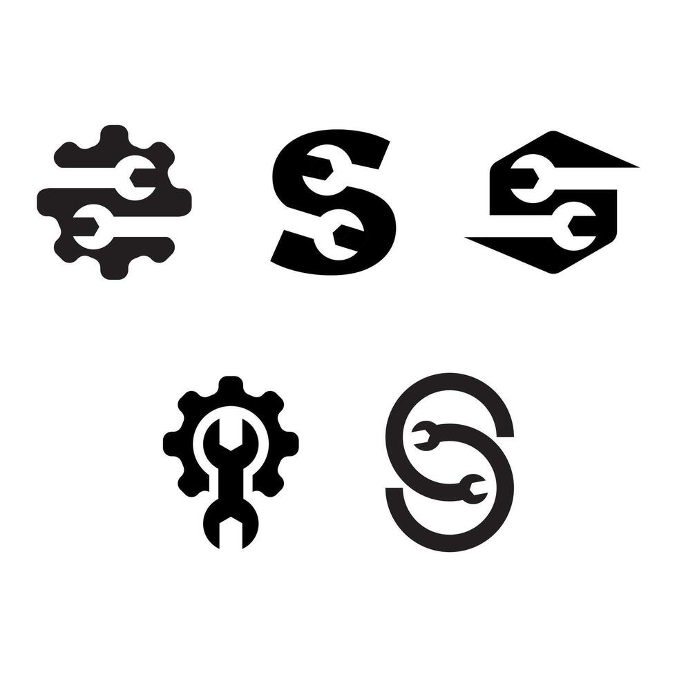 Four different logos for a company vector