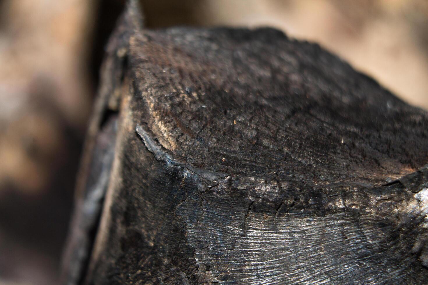 black cracked texture charcoal wood photo
