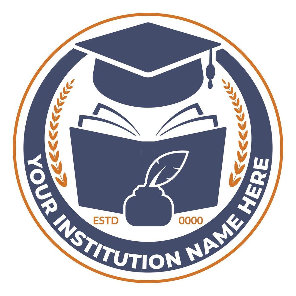 Education logo design template and customizable school logo ideas vector