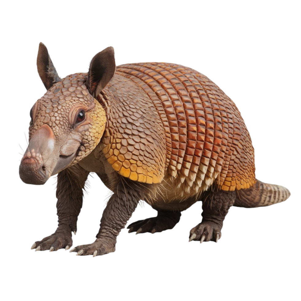 Realistic Armadillo Animal Figure in Neutral Colors png