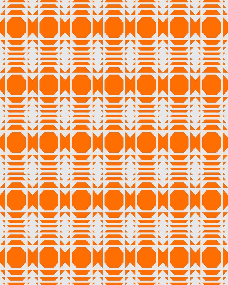 Geometric repeat pattern orange color shape background illustration motif fabric textile texture vector
