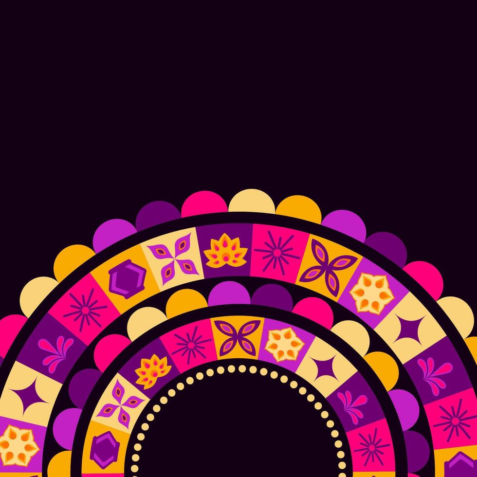 Happy Diwali, festival of light. Poster, banner and social media template. Modern concept geometric minimalist design. design vector