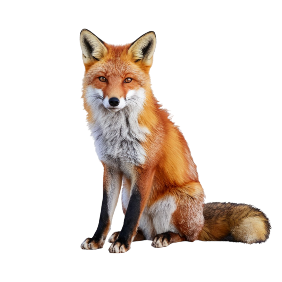 Fox Sitting in a Relaxed Pose png
