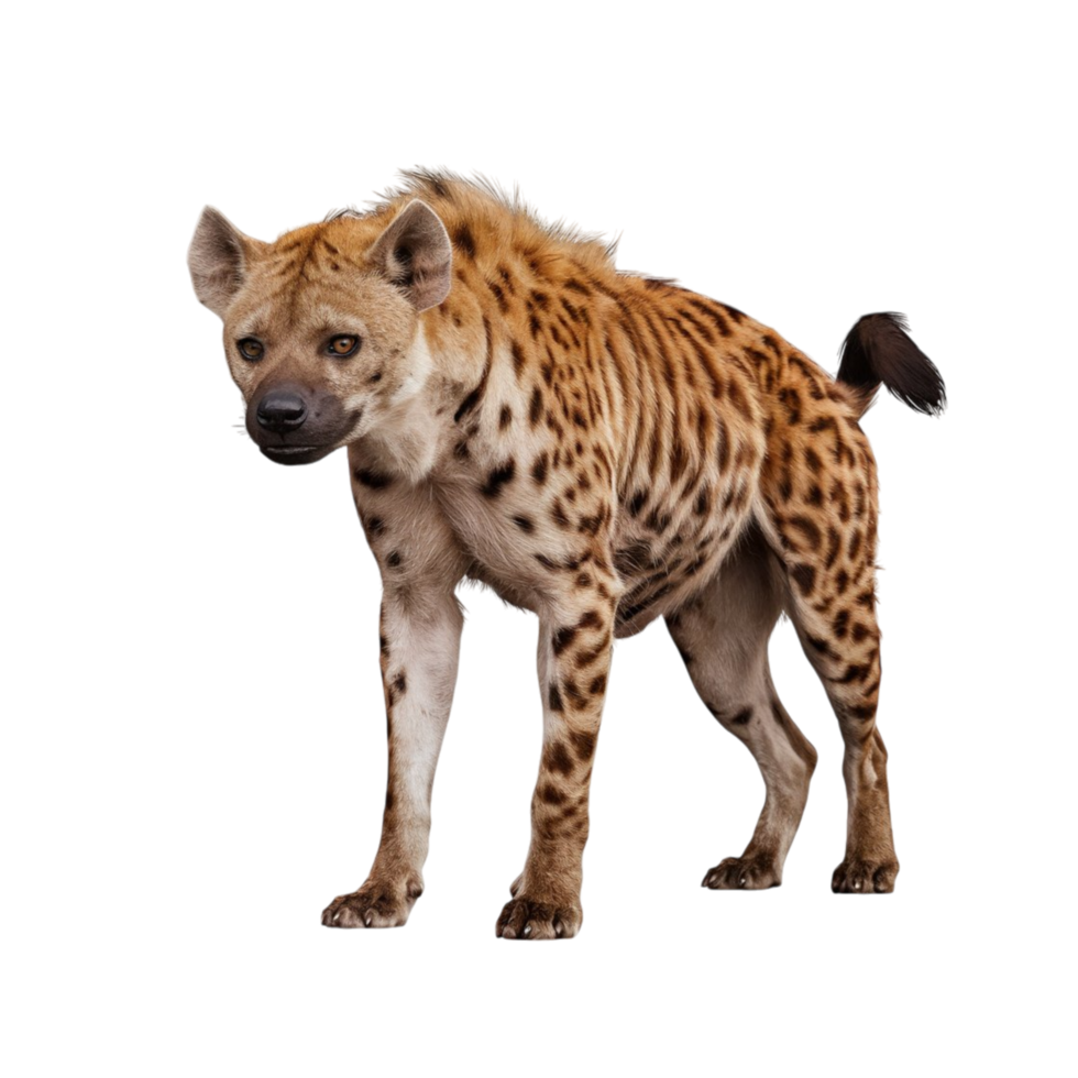 Spotted Hyena Standing in Grass png