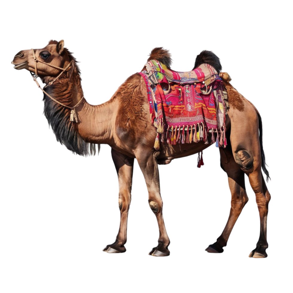 Camel with Saddle Ready for a Ride png