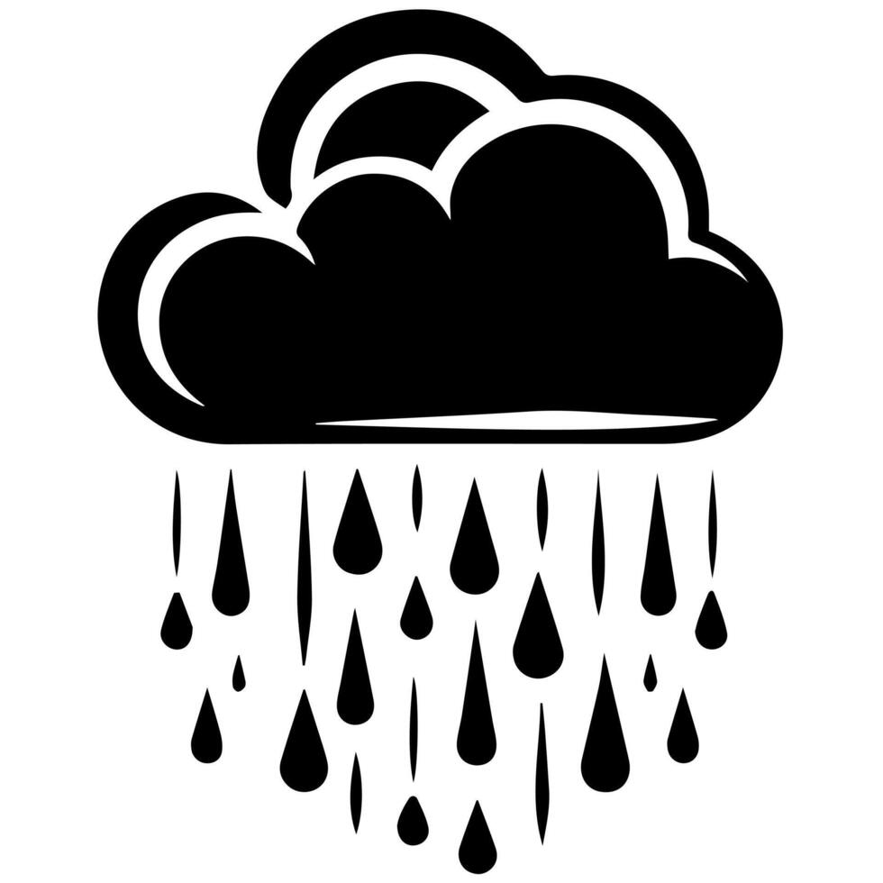 Rain cloud icon vector