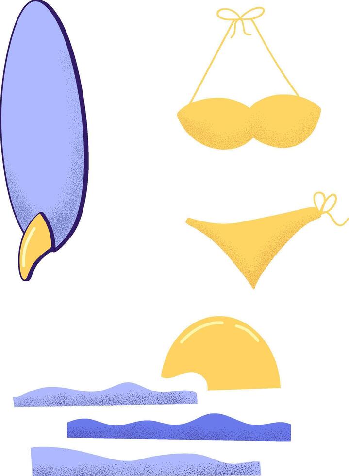 A cartoon illustration of a beach scene vector