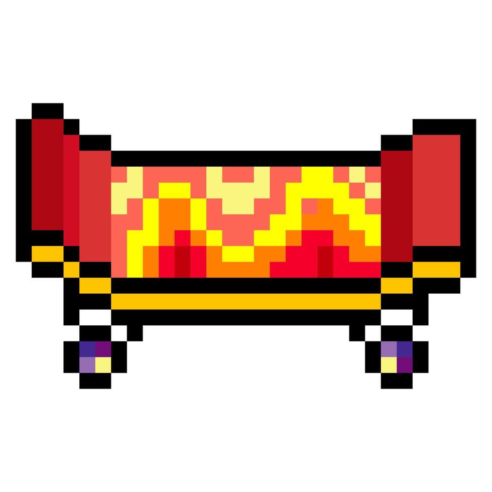 Skateboarding sport in pixel art style vector