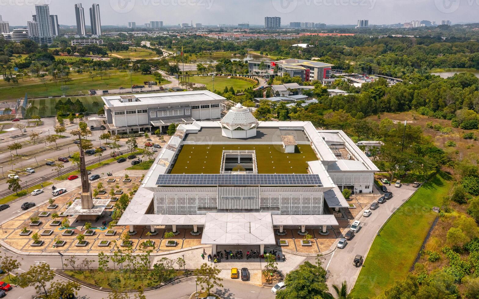 Aerial view of Raja Haji Fi Sabilillah Mosque in Cyberjaya photo