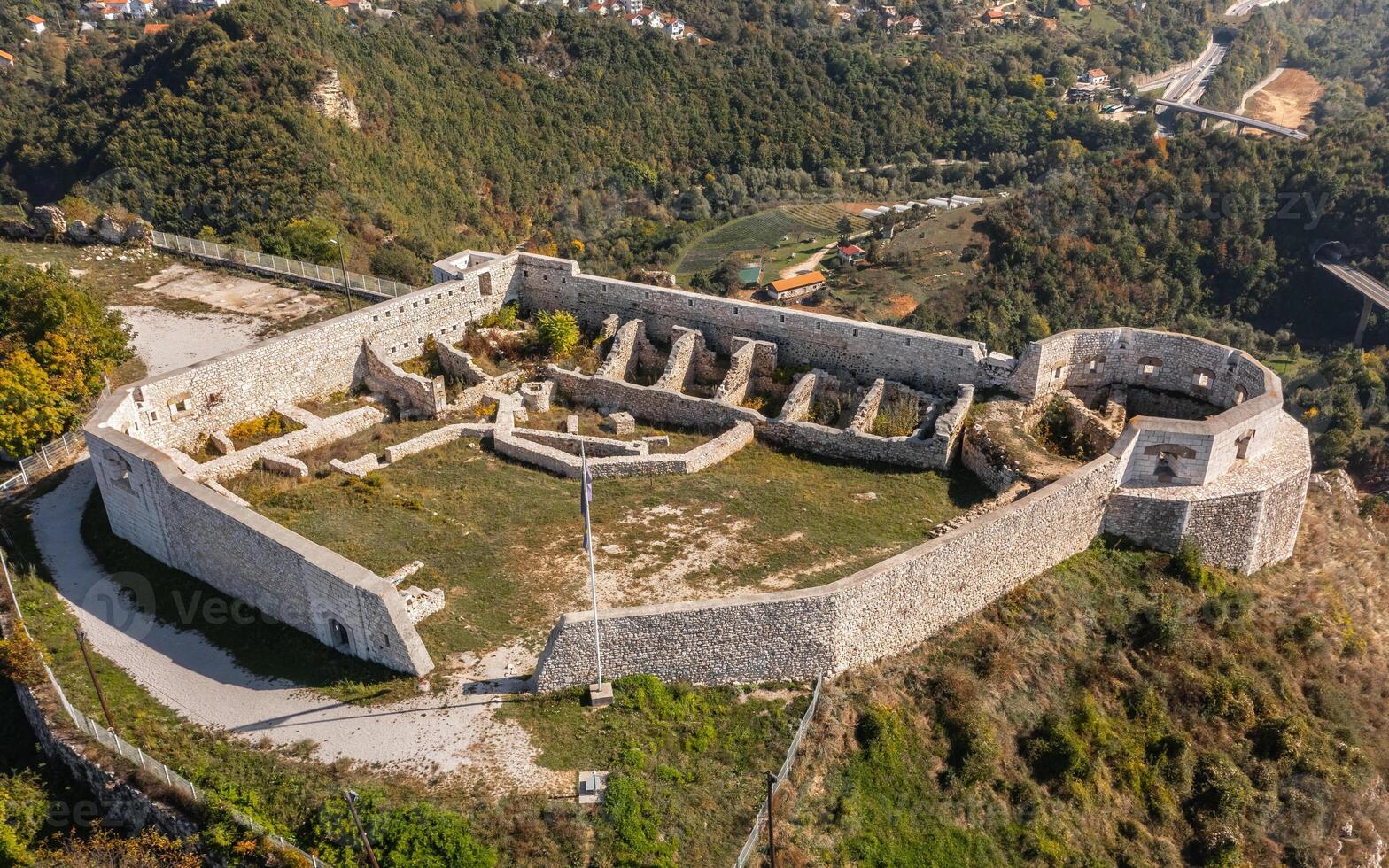 Aerial view of White Fortress in Sarajevo photo