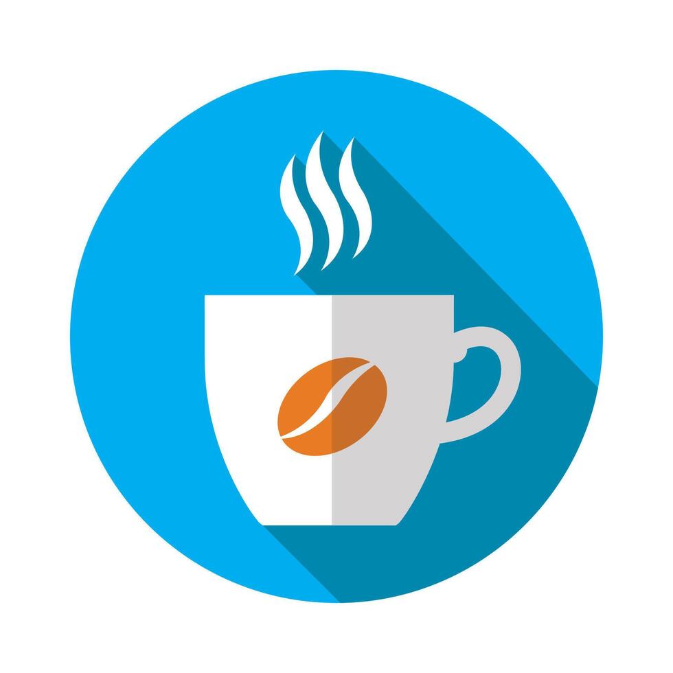 Coffee cup icon. Flat design style illustration. vector