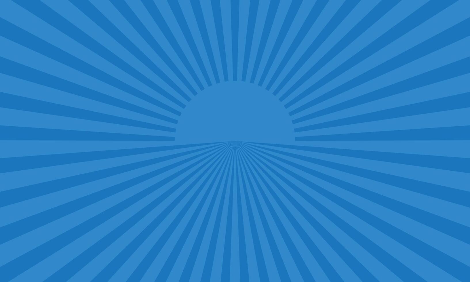 Blue Sunburst Background , Bold Radiating Lines Design, Minimalistic Sunrise Effect, Retro Inspired Backdrop for Web Graphics, Posters, Presentations, and Branding Elements vector