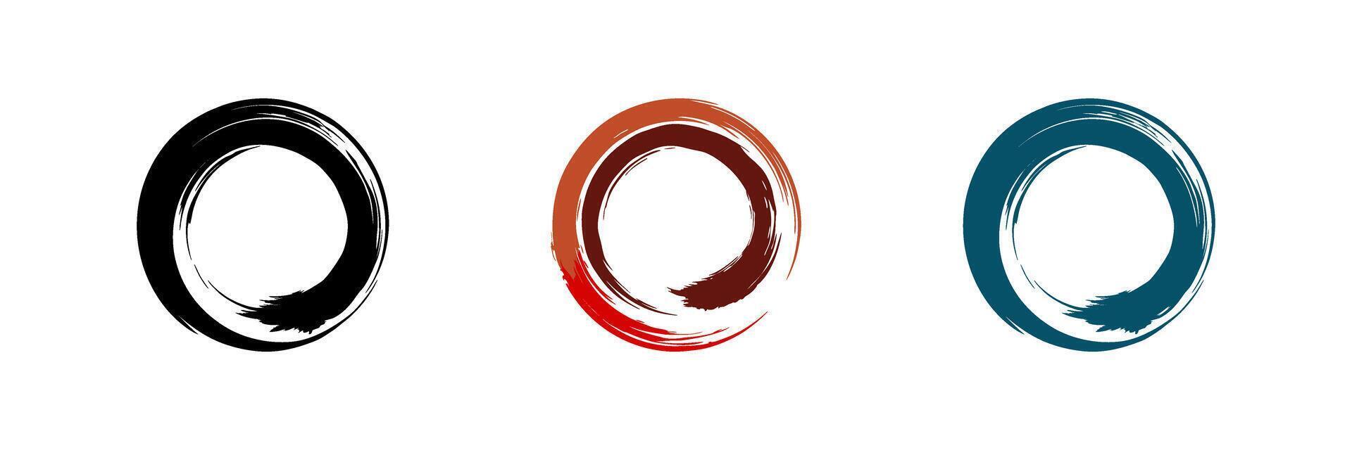 Zen circle for meditation and balance vector