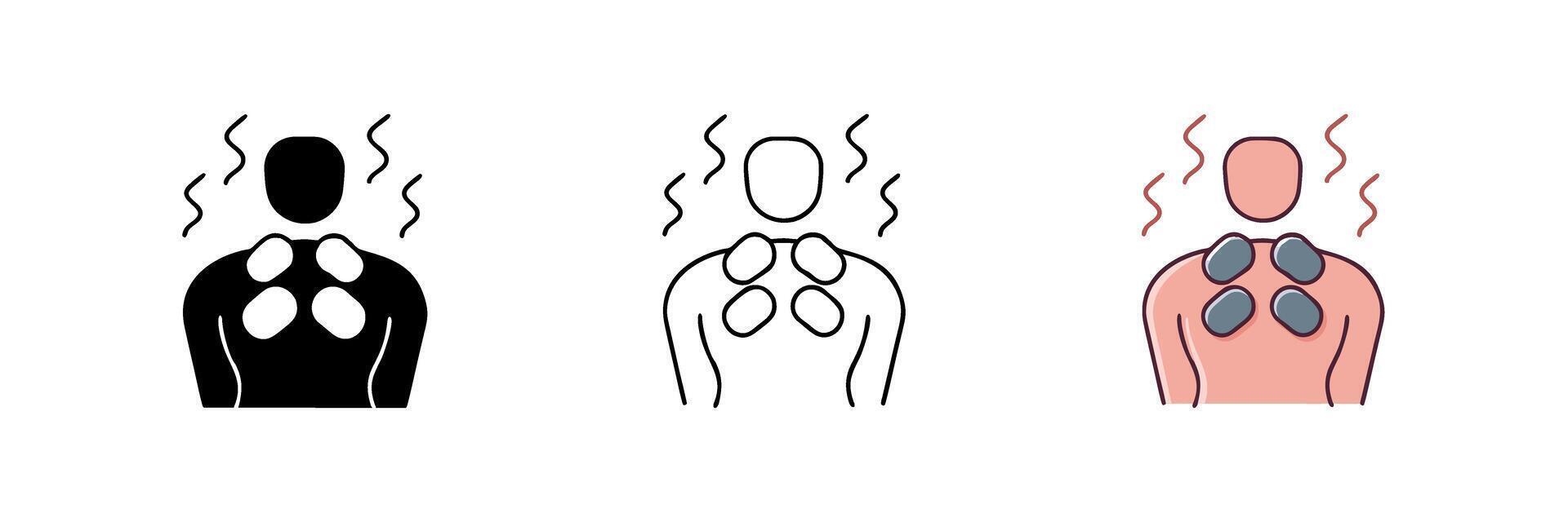 A set of four different types of people with different body shapes vector