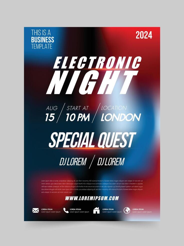 Brochure music concert design flyer template design layout vector